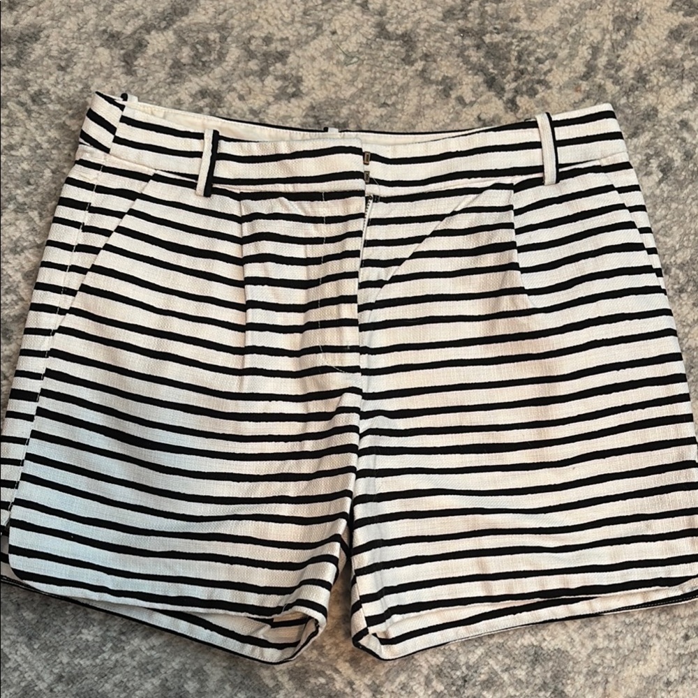 Striped Black and White Women's Shorts